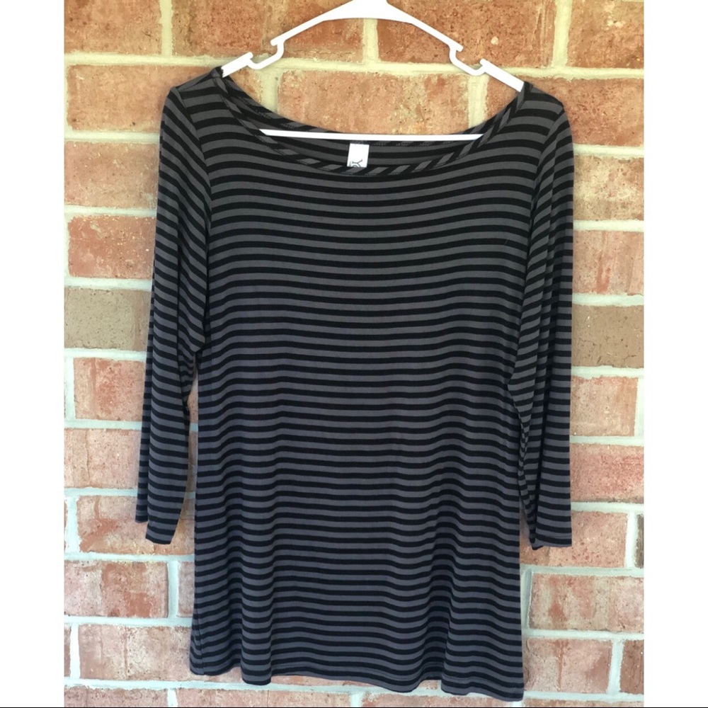 YALA Bamboo Striped Shirt, LARGE